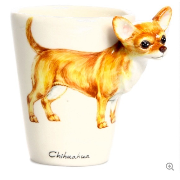 Anthropologie-Blue Witch Chihuahua Short-Haired 3D Porcelain Mug - Picture 1 of 3